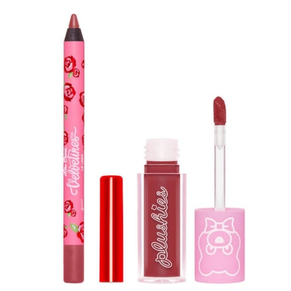 🤍RED Lime Crime DISCONT Plushies Lip Kit NWT - Picture 7 of 8